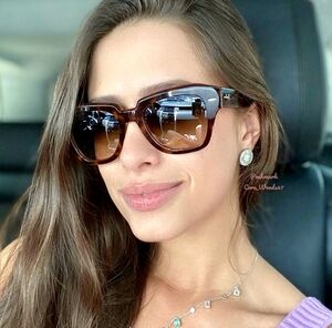 RayBan State Street Tortoise Frame RB2186 Gradient Brown Lens Unisex New